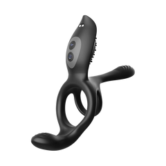 IY - Daxer - Girth Gainer Vibrating Double Cockring mit Fernbedienung - Schwarz