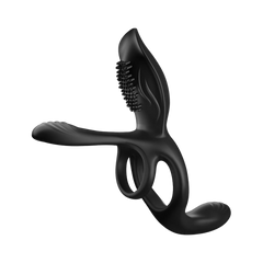 IY - Daxer - Girth Gainer Vibrating Double Cockring mit Fernbedienung - Schwarz