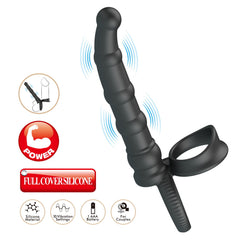 3: PL – Tatum – Analvibrator mit Penisring – Schwarz