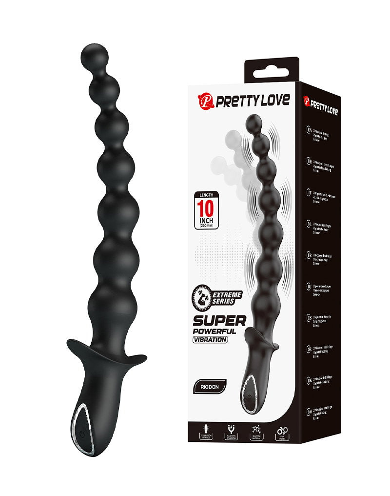 PL - Rigdon - Analperlen-Vibrator-Plug - Schwarz