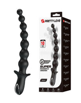 PL - Rigdon - Analperlen-Vibrator-Plug - Schwarz