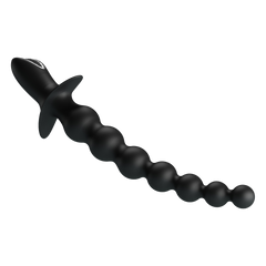 PL - Rigdon - Analperlen-Vibrator-Plug - Schwarz