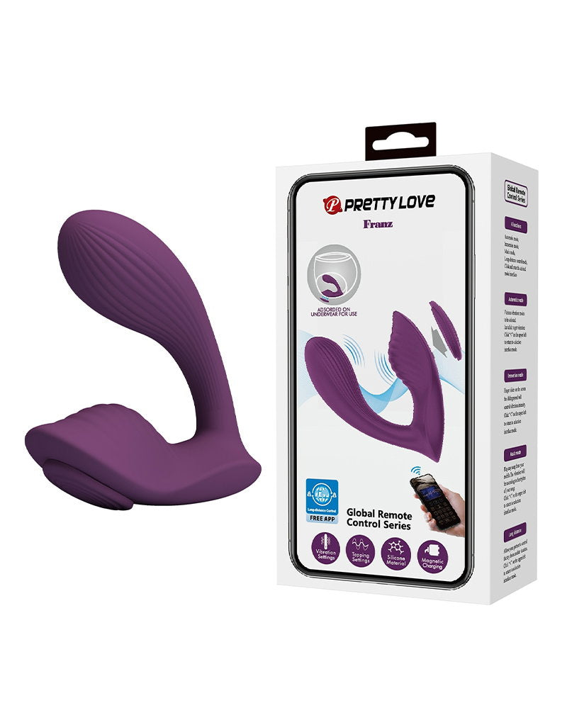 PL - Franz - Tragbarer Vibrator (App-gesteuert) - Burgunderrot