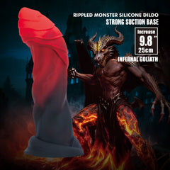 Power Monsters – Infernal Goliath – Rippled Monster Dildo – 25 cm – Mix Color