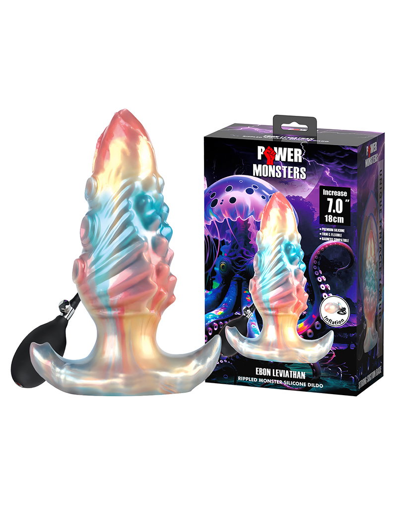 Power Monsters – Ebon Leviathan – Aufblasbarer Analplug – 18 cm – Mix Color