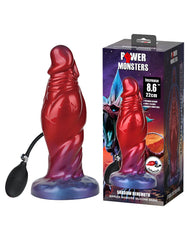 Power Monsters – Shadow Behemoth – Aufblasbarer Monster-Dildo mit Wellenstruktur – 22 cm – Mix Color
