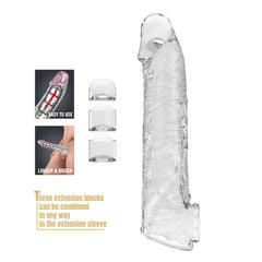 4: PL – Penisverlängerungshülle – 26 cm – Transparent