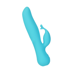 Swan – Kissing – Dual Action Rabbit Vibrator – Blau