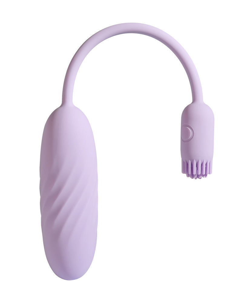 SVAKOM – Plume – Flexibler Bullet-Vibrator mit Bürstenbesatz – Pastell-Lila