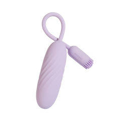 SVAKOM – Plume – Flexibler Bullet-Vibrator mit Bürstenbesatz – Pastell-Lila
