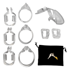 The Vice Mach 2 – Keuschheitskäfig Standard – Transparent