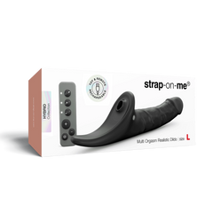 Strap-On-Me – Realistischer Multi-Orgasmus-Dildo – Größe L – Schwarz