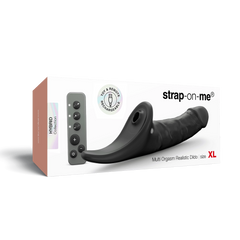 Strap-On-Me – Realistischer Multi-Orgasmus-Dildo – Größe XL – Schwarz