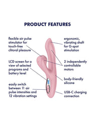 Satisfyer – Pro+ G-Spot Generation 2 – Air Pulse Rabbit-Vibrator – Rosa