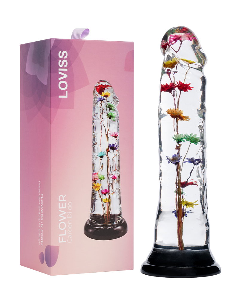 LOVISS – Helichrysum – Dildo mit Gartenblumen-Textur – Transparent