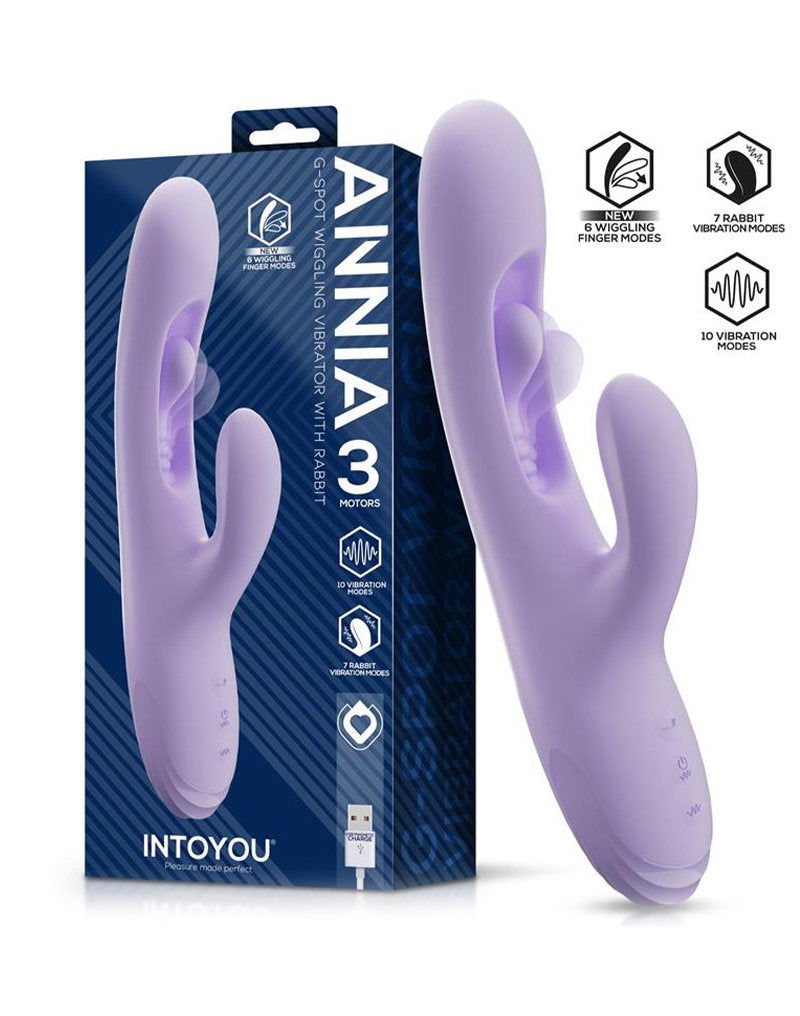 INTOYOU – Annia 3 – G-Punkt-Vibrator mit Rabbit-Aufsatz – Lila