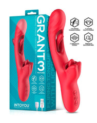 IY – Grant – Vibrator mit beweglicher Zunge und 360°-Leckfunktion – Rot