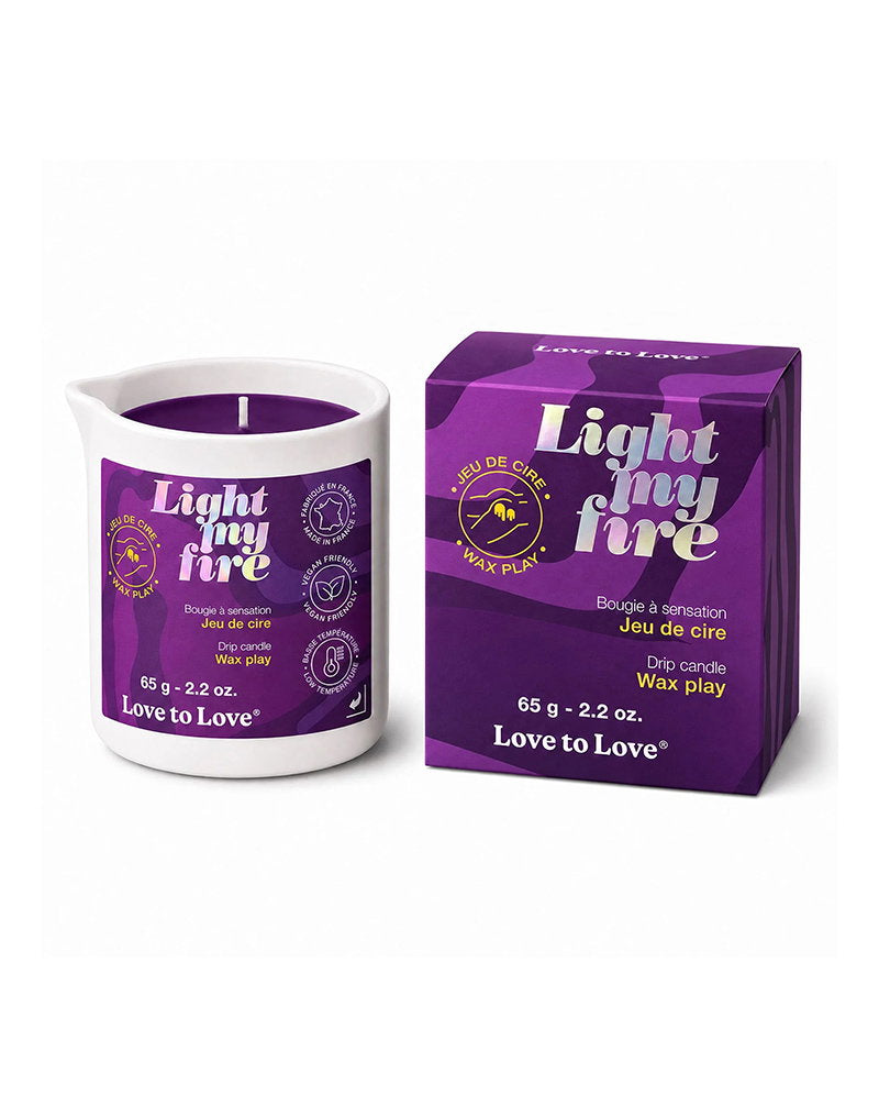 Love to Love – Light My Fire – Tropfkerze – Wachsspiele – Lila – 65 g