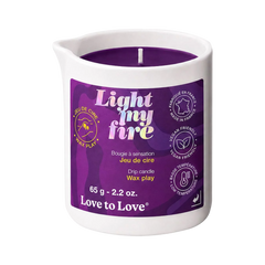 Love to Love – Light My Fire – Tropfkerze – Wachsspiele – Lila – 65 g