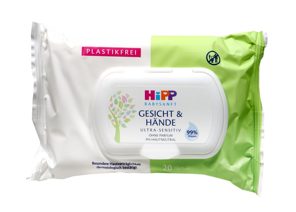 Hipp 9683 Babysanft Tücher Gesicht und Haut, 20 er