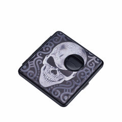 20er Zigarettenetui - Totenkopf & Flaschenöffner - Display - 12 Stück