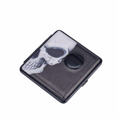 20er Zigarettenetui - Totenkopf & Flaschenöffner - Display - 12 Stück