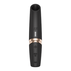 Satisfyer - Perfect Kiss - 3D Air Pulse Lippenstift Vibrator - Schwarz