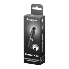 Satisfyer - Perfect Kiss - 3D Air Pulse Lippenstift Vibrator - Schwarz