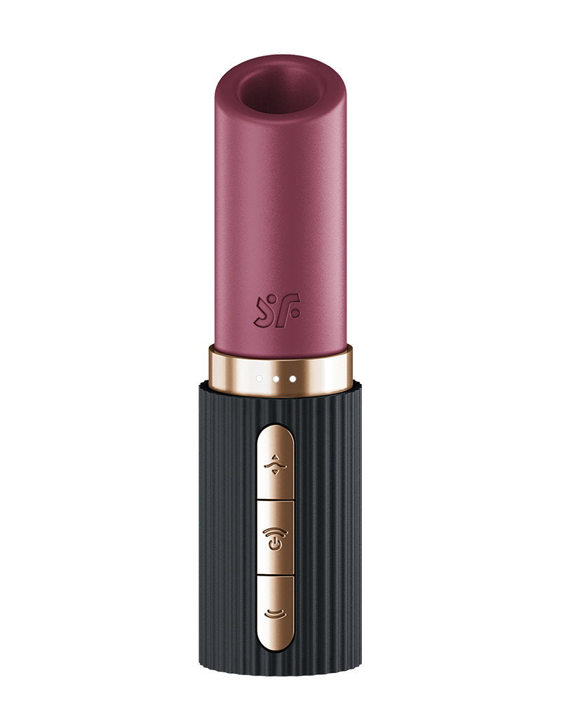 Satisfyer - Deep Kiss - 3D Air Pulse Lippenstift Vibrator - Schwarz