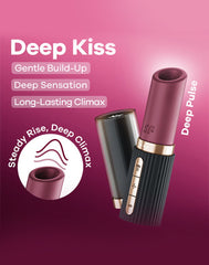 Satisfyer - Deep Kiss - 3D Air Pulse Lippenstift Vibrator - Schwarz
