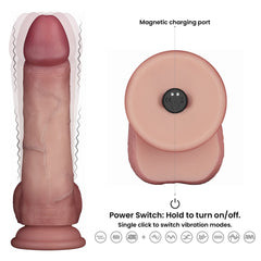 LoveToy – Vibrierender Gleitkörper Pro II mit Fernbedienung – 8" / 20 cm – Nude