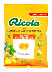 Ricola Ingwer Orangeminze ZF, 75 g