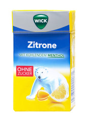 Wick Zitrone mit kühlendem Menthol Box ohne Zucker, 46 g