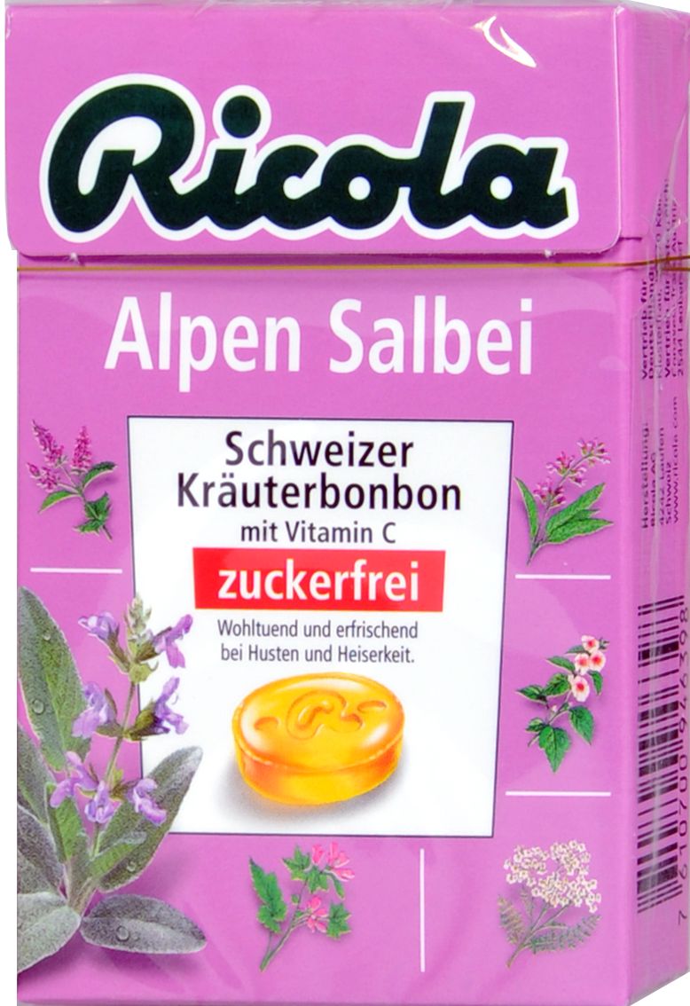 Ricola Böxli Alpen Salbei Zuckerfrei, 50 g