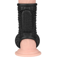LoveToy - Drip Knights Ring - Vibrierende Penis- und Hodensackmanschette (Ø 2,8 cm) - Schwarz