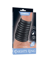 LoveToy - Wave Knights Ring - Vibrierende Penishülse (Ø 3,7 cm) - Schwarz