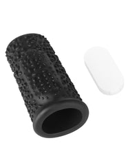 LoveToy - Drip Knights Ring - Vibrierende Penishülse (Ø 3,7 cm) - Schwarz