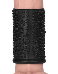 LoveToy - Drip Knights Ring - Vibrierende Penishülse (Ø 3,7 cm) - Schwarz