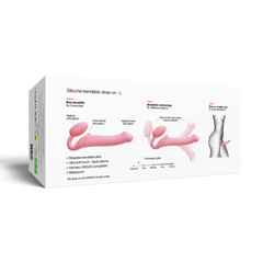 Strap-On-Me - Semi-Realistischer biegsamer Strap-On Dildo Größe L - Pink