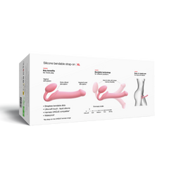 Strap-On-Me - Semi-Realistischer biegsamer Strap-On Dildo Größe XL - Pink