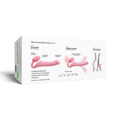 Strap-On-Me - Semi-Realistischer biegsamer Strap-On Dildo Größe S - Pink