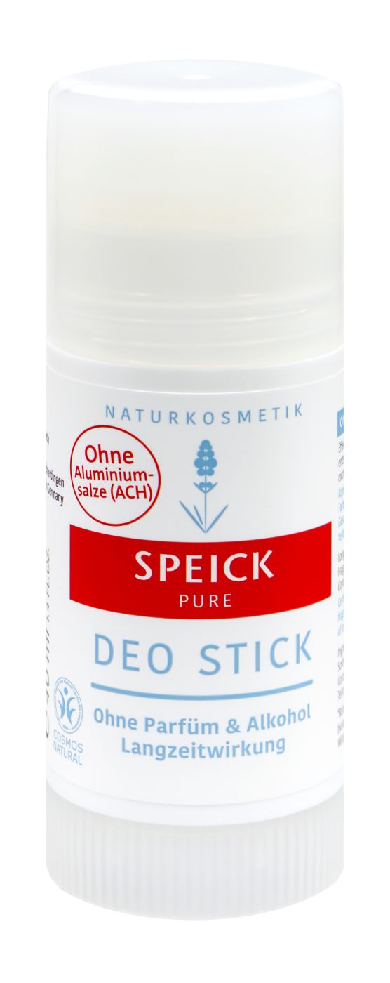 Speick Pure Deo Stick ohne Parfum, Alkohol+Aluminiumsalze, 40 ml