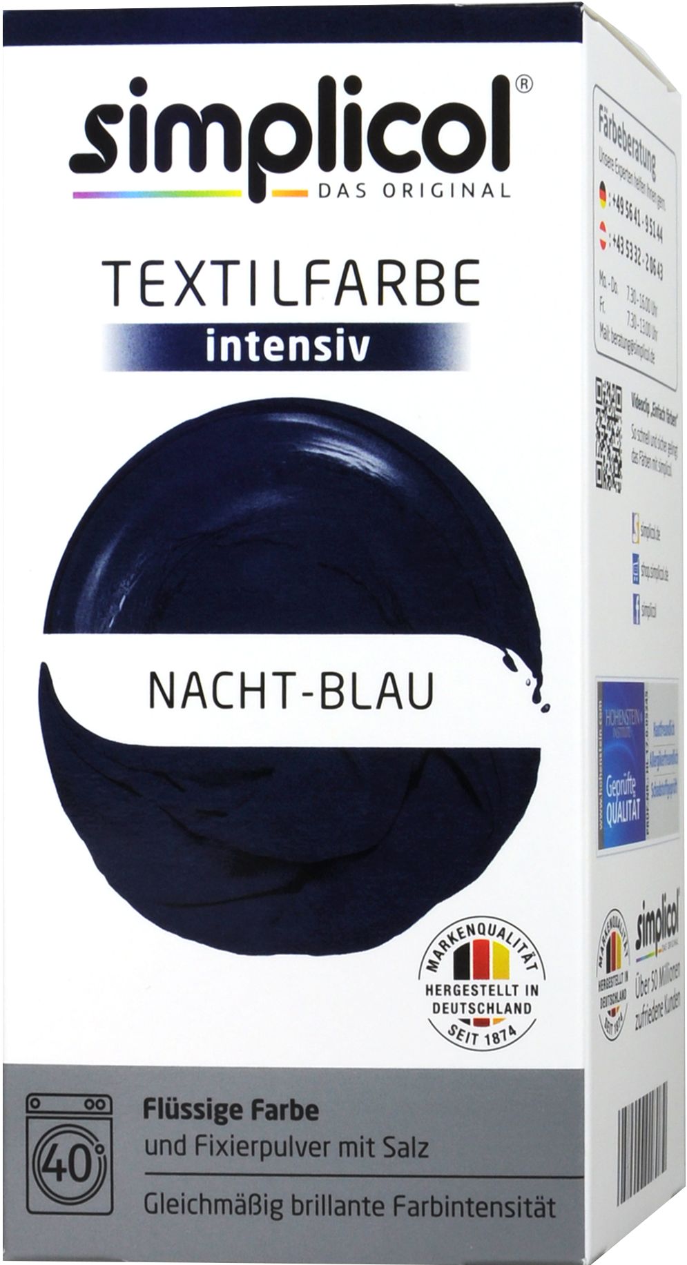 Simplicol Intensiv Textilfarbe Nacht-Blau, 1808