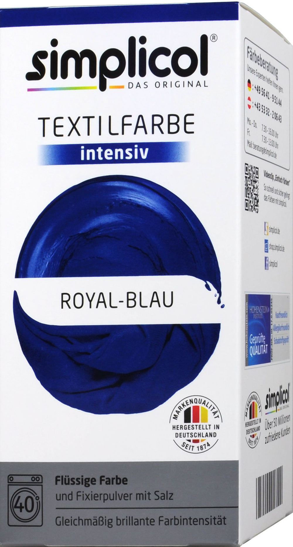 Simplicol Intensiv Textilfarbe Royal-Blau, 1809