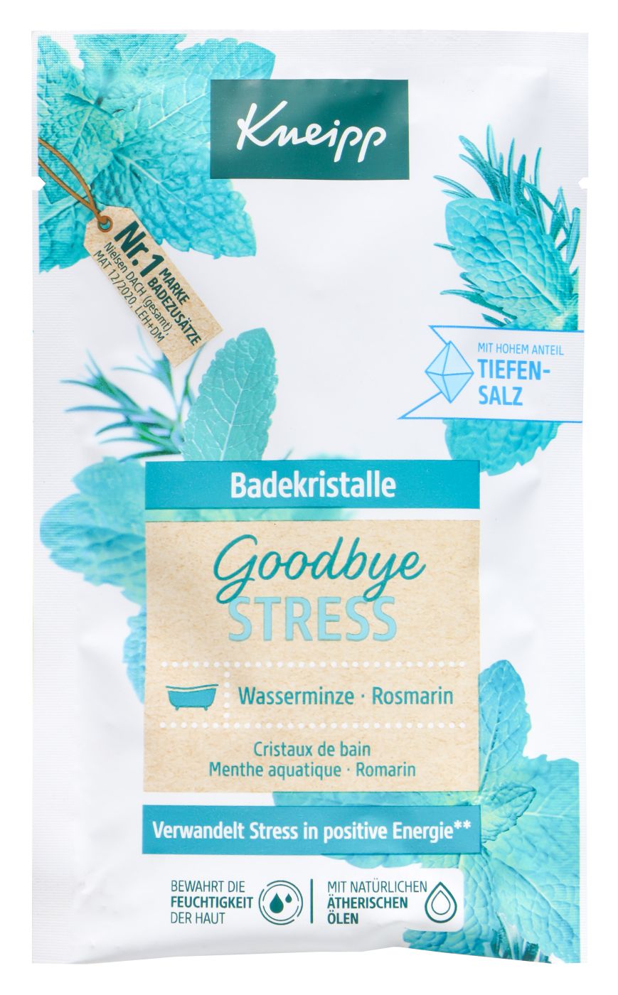 Kneipp Badekristalle Goodbye Stress Wasserminze & Rosmarin, 60 g