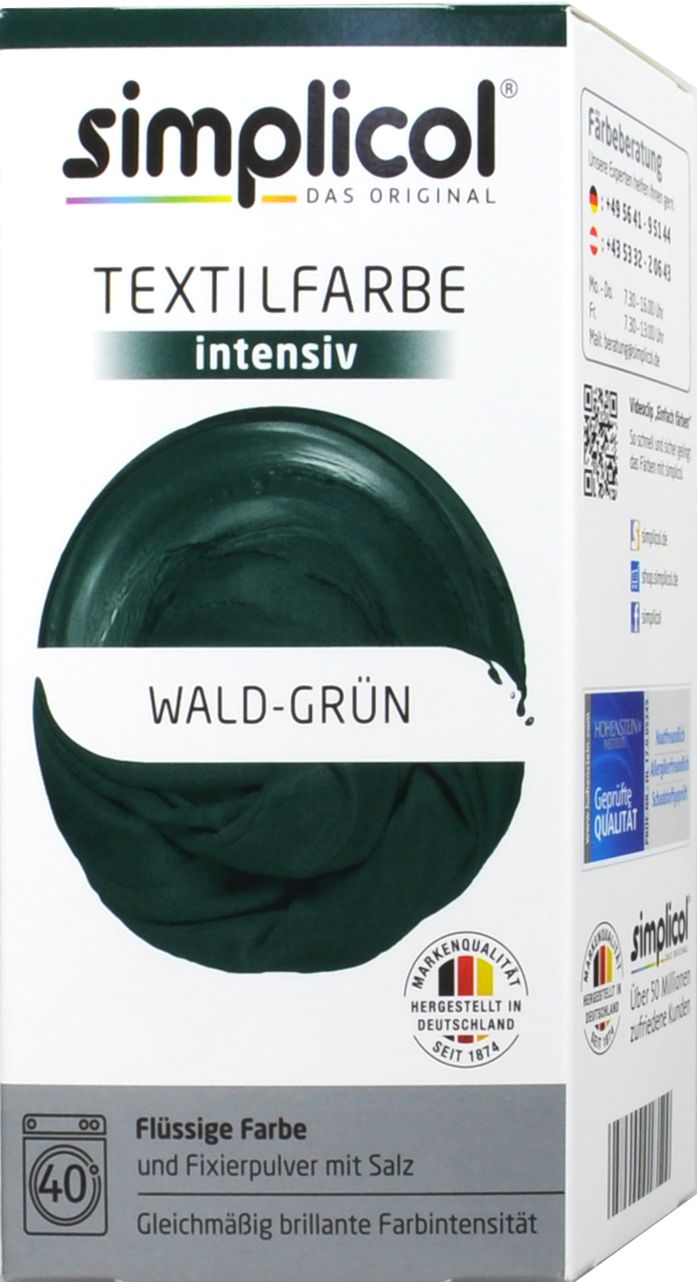 Simplicol Intensiv Textilfarbe Wald-Grün, 1812