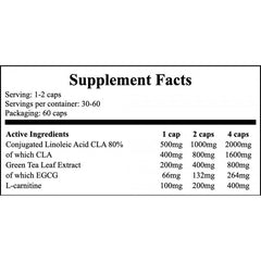 CLA+ Green Tea+ L-Carnitine Sport Edition - 60caps