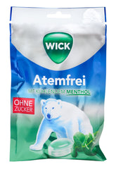 Wick Atemfrei mit kühlendem Menthol Beutel ohne Zucker, 72 g