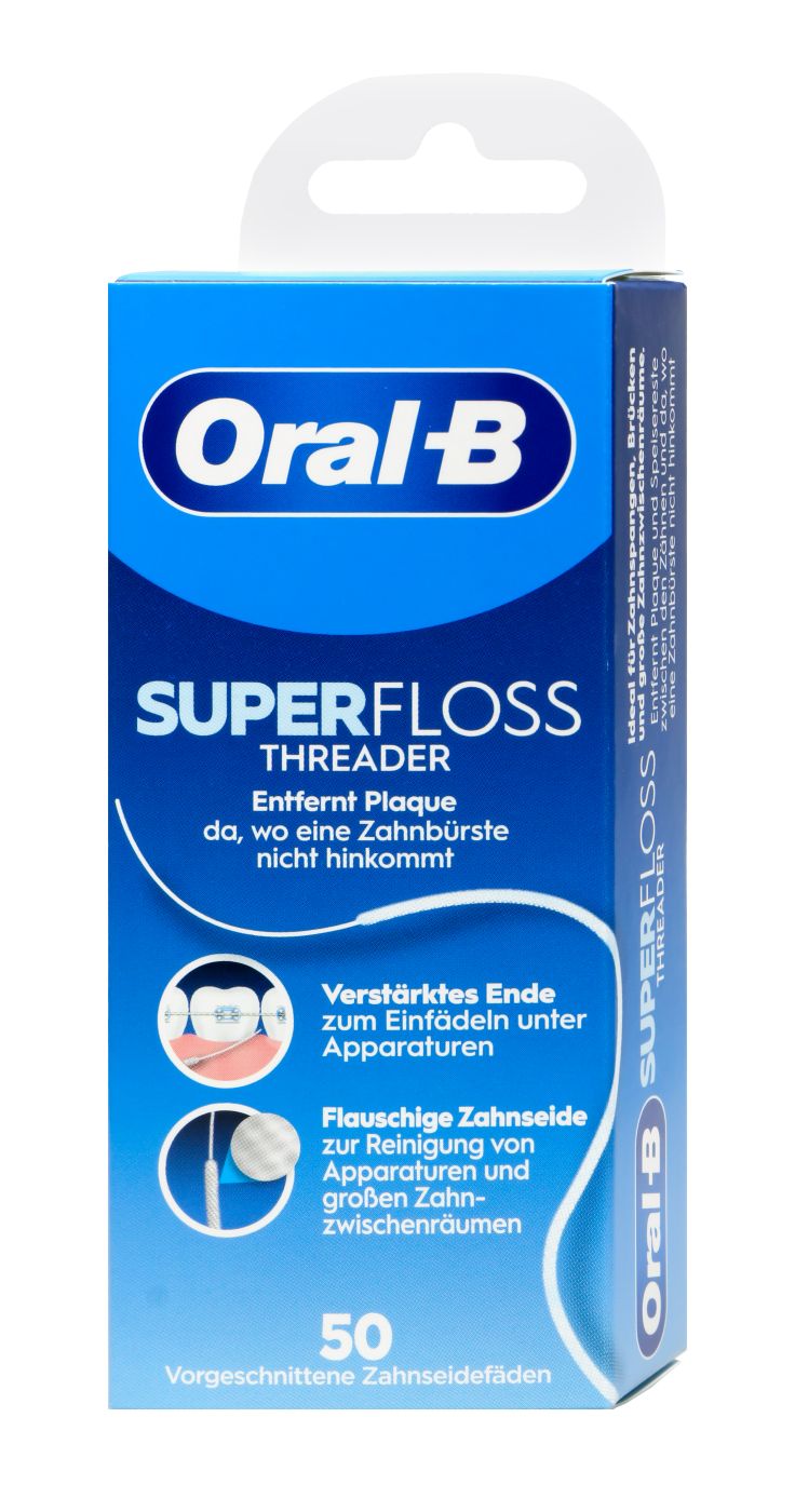 Oral-B Zahnseide Superfloss Threader, 50 Stück
