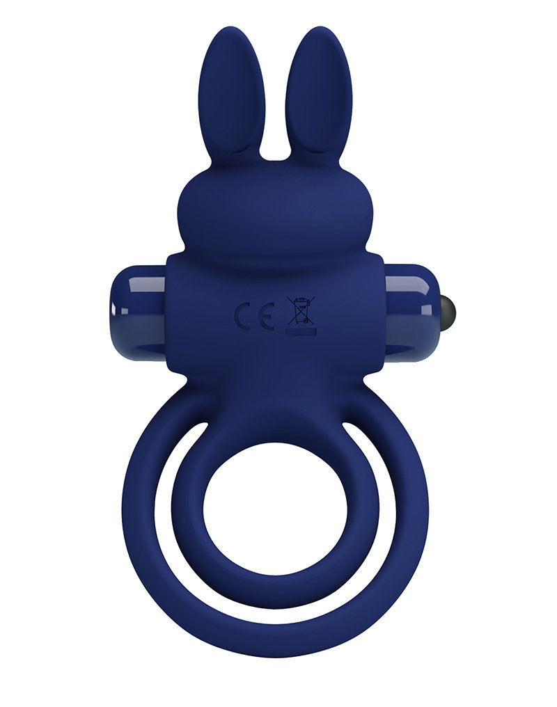 Pretty Love - Darey - Rabbit Cock Ring - Tiefblau